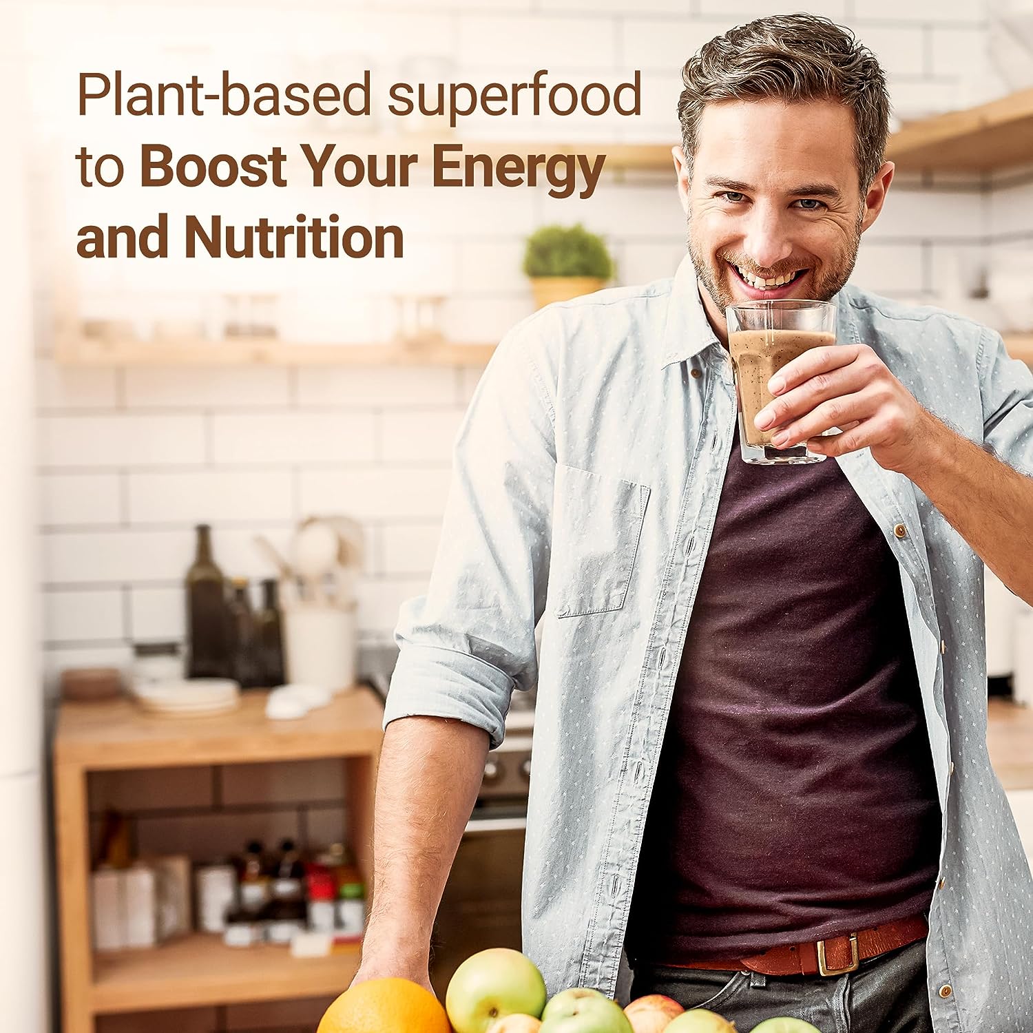 Super Greens #1 Green Superfood Powder | 100% USDA Organic Non-GMO Vegan Supplement | 20+ Whole Foods (Spirulina, Wheat Grass, Barley), Probiotics, Fiber  Enzymes (Original, 30 Servings) (Chocolate)