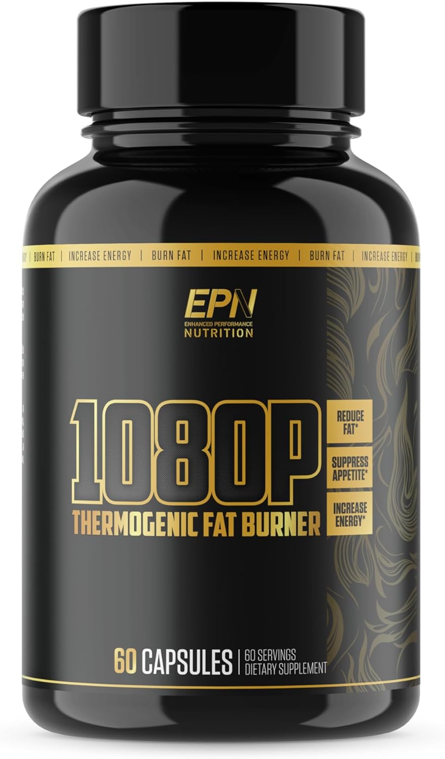 1080p Thermogenic Fat Burner | #1 Weight Loss Supplement Pills to Reduce Fat, Suppress Appetite, Boost Metabolism, Increase Energy  Focus w/L-Carnitine, Yohimbe Bark, Green Tea + More - 60 Servings