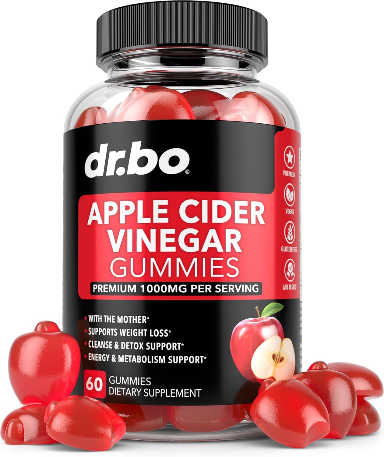 ACV Apple Cider Vinegar Gummies - Natural Support for Advanced Weight Loss, Detox, Cleansing, Digestion  Gut Health - ACV Gummies Supplements with 1000MG Apple Cider Vinegar Gummies with The Mother