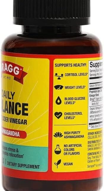 Bragg Daily Balance Apple Cider Vinegar and Sensoril Ashwagandha Capsules Review