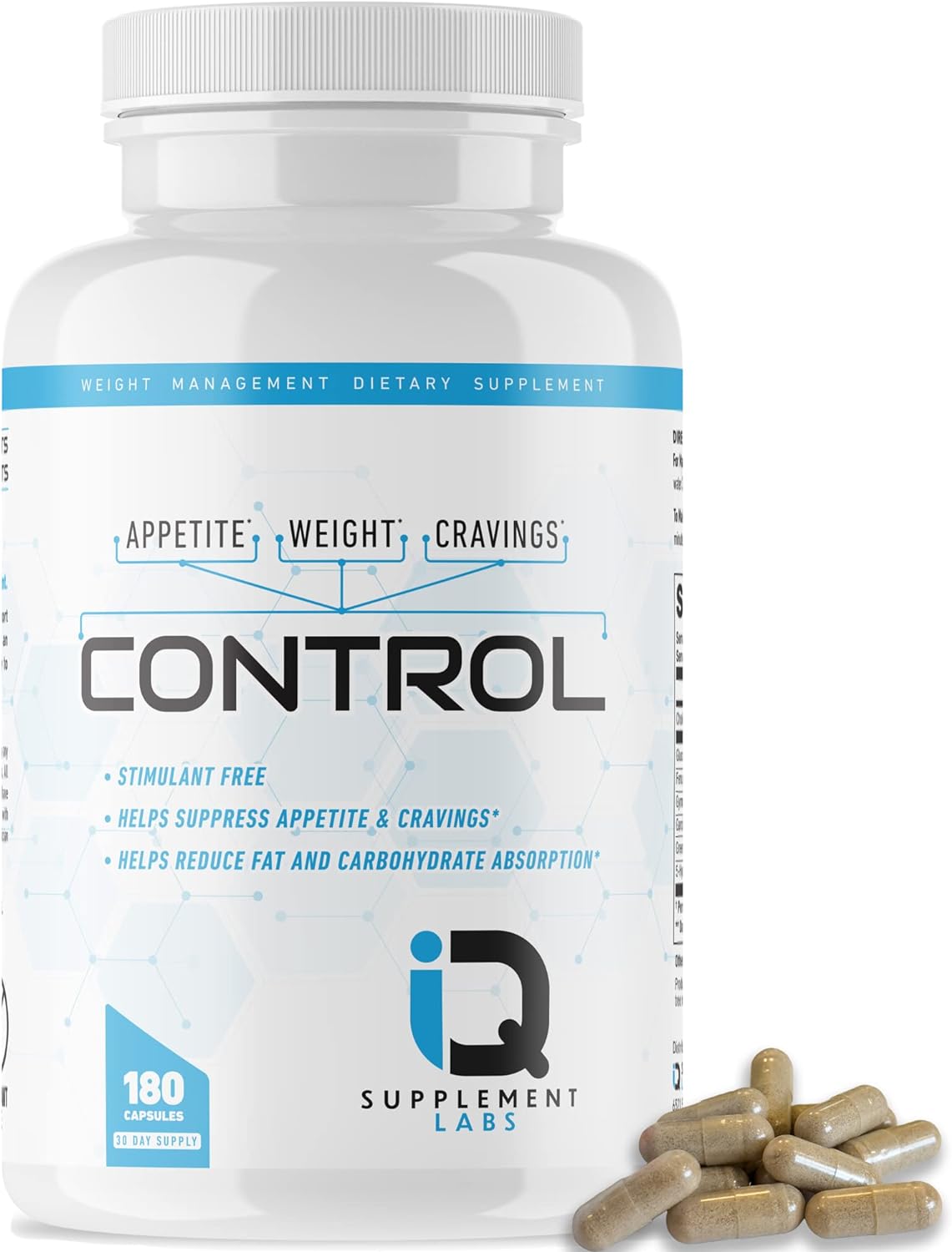 CONTROL-Appetite Suppressant for Weight Loss | Hunger Suppression, Fat  Carb Blocker, Reduce Cravings  Snacking | Fast Weight Loss For Women  Men-Sugar/Stimulant Free 180 Capsules 30-Day Supply