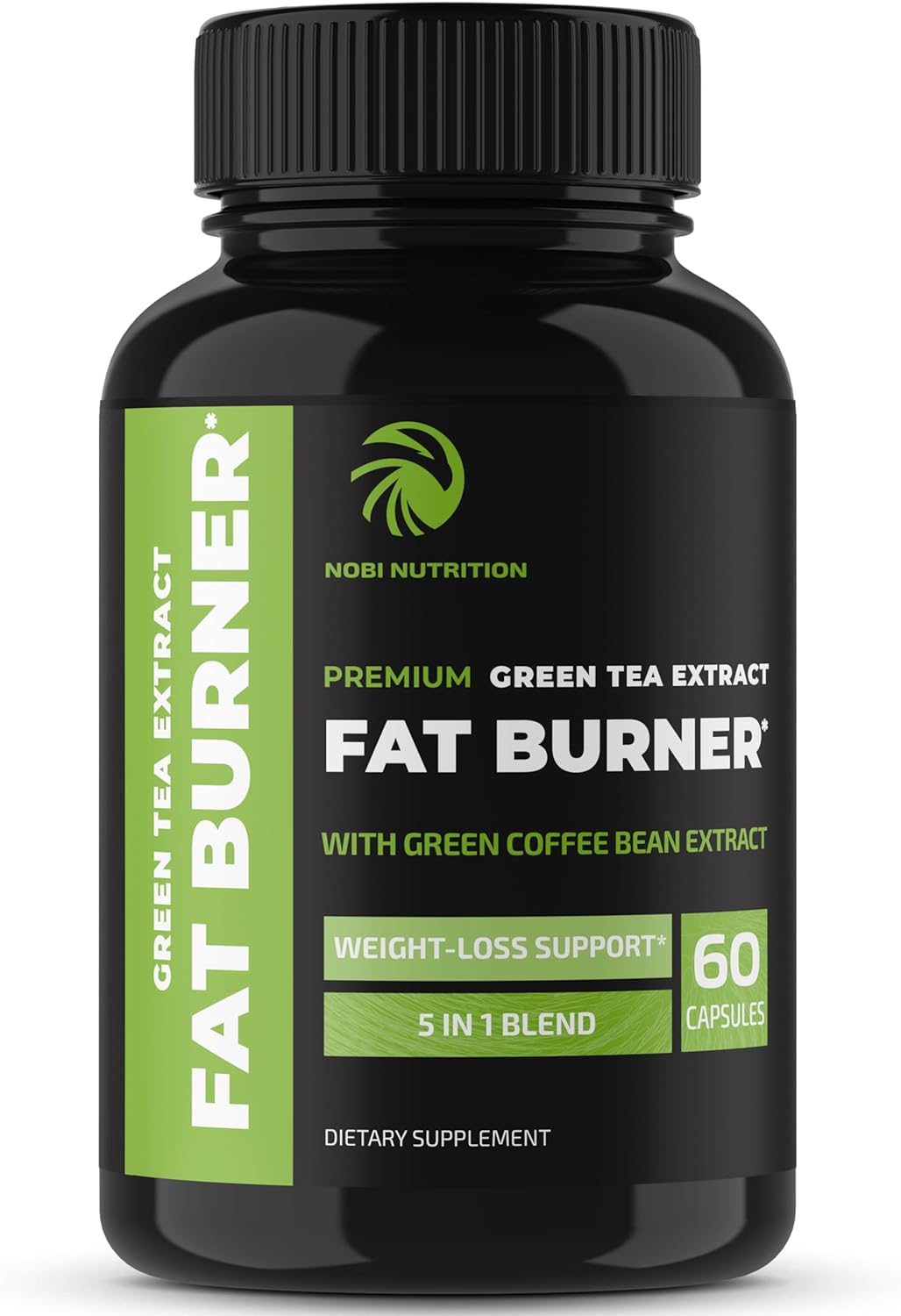 Green Tea Weight Loss Pills with Green Coffee Bean Extract | Belly Fat Burner, Metabolism Booster,  Appetite Suppressant for Women  Men | 45% EGCG | Vegan, Gluten-Free Supplement | 60 Capsules