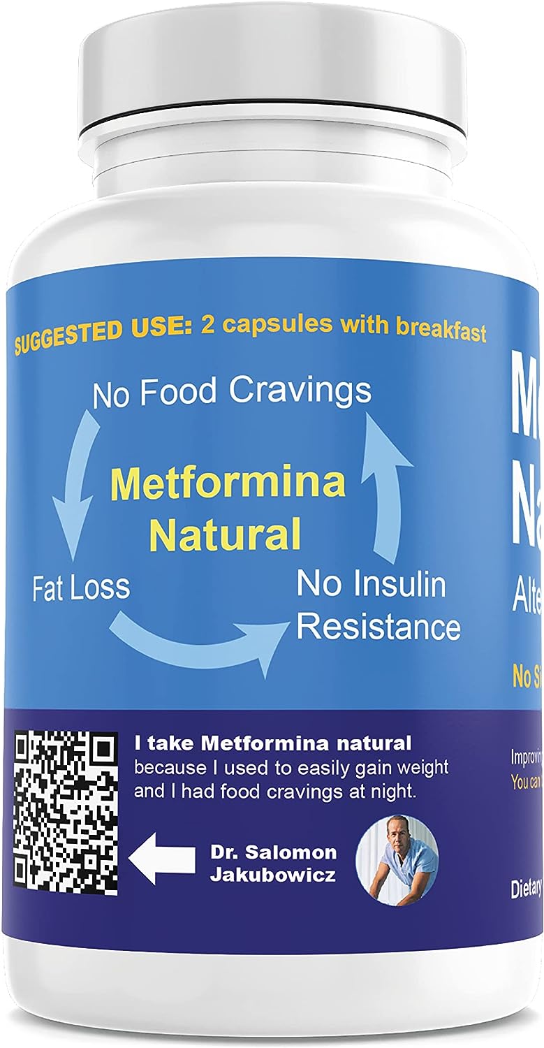 METFORMINA NATURAL - Fat  Glucose Metabolism Support - Dr Salomon (60 Capsules)