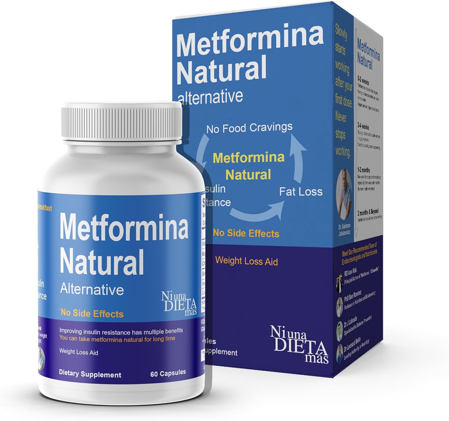 METFORMINA NATURAL - Fat  Glucose Metabolism Support - Dr Salomon (60 Capsules)