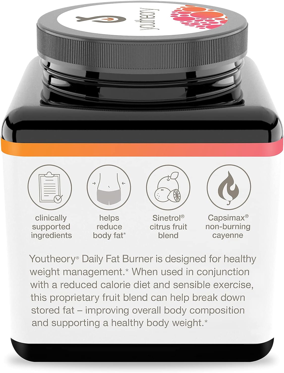 Youtheory Daily Fat Burner Vegetarian Capsules, Healthy Weight Management, 60 capsules
